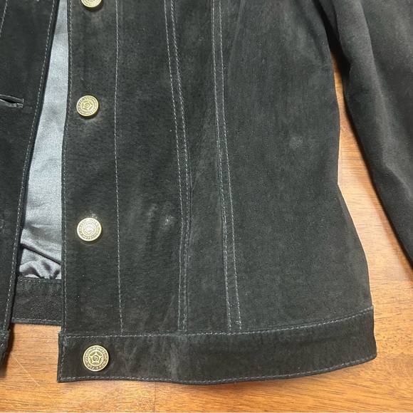 For Joseph Black Lined 100% Suede Leather Basic Jacket Women’s Size M - Picture 7 of 16